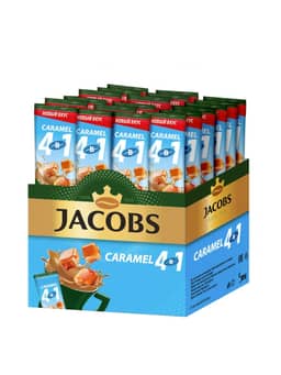 Кофе растворимый 12 гр "Jacobs" 4в1 Карамель