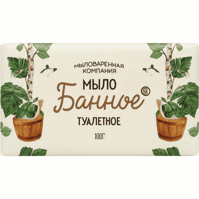 Мыло кусковое 100 г туалетное в цветной обертке ММК, Банное