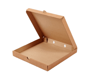 Коробка под пирог/пиццу 250*250*60 БУРАЯ, Т-11/профиль Е, с прямыми углами, целлюлоза