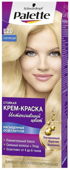 Крем-краска для волос "Palette" стойкая, Е20 (0-00) Осветляющий Крем-краска для волос "Palette" стойкая, Е20 (0-00) Осветляющий