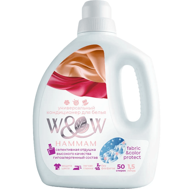 Кондиционер для белья 1,5 л W&W HAMMAM Кондиционер для белья 1,5 л W&W HAMMAM