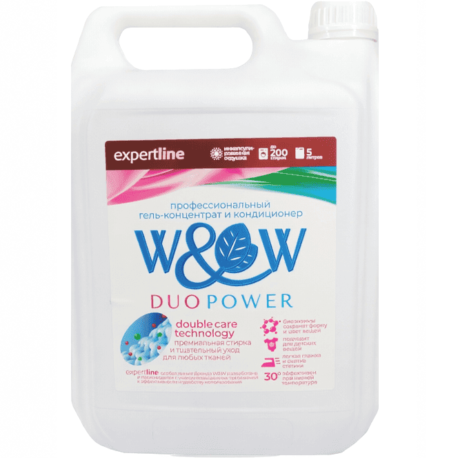 Гель для стирки белья 5 л W&W SMART CARE Active DUO Гель для стирки белья 5 л W&W SMART CARE Active DUO